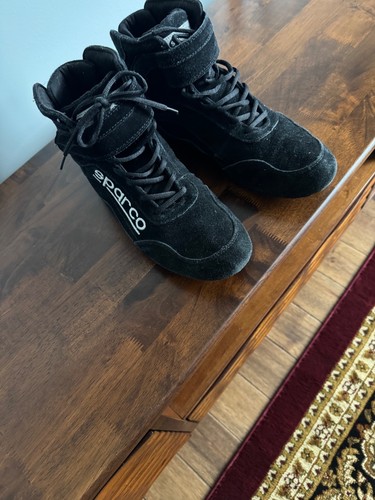 Sparco Race 2 Black Suede Hightop Driving/Racing Shoes Size 11