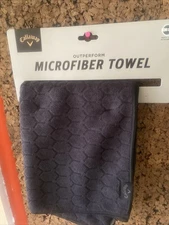 Callaway Golf 2023 Tri-Fold Towel 16" x 21"  Quick Snap Attatch NEW