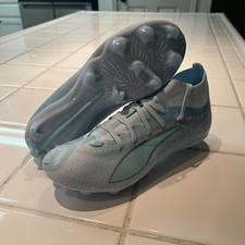 Puma Ultra Match 5 FG AG Soccer Cleats White Teal Women's Size 6.5 108640-01