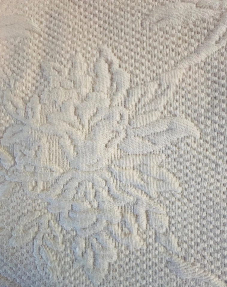 Colchas S Domingos Almohada Sham King Mezcla de Algodón Marfil Damasco Matelasse Vieira Foto 2 de 4