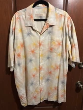 Mens  XXL/2XL Tommy Bahama Bright Color Tropical Hawaiian Print 100% Silk Shirt