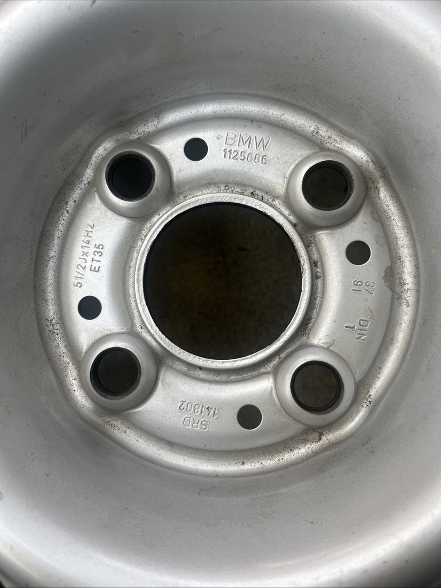 OEM BMW E30 14x5.5 4x100 Steel Spare Wheel 84-91 318i 325e 325i
