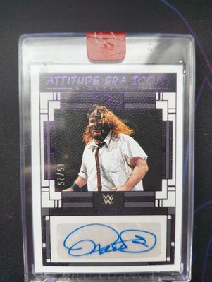 wwe mankind Panini three count Attitude era icons auto /25
