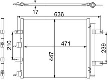 Mahle A/C condenser - AC481000S
