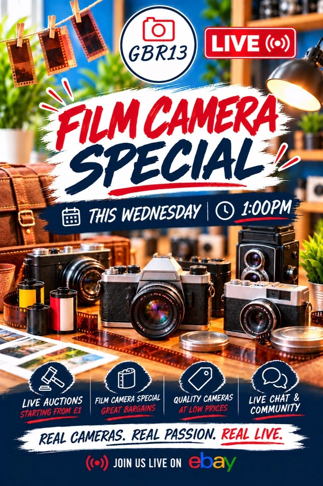 🎞️ Film Camera Special | £1 Live Auctions  | Wednesday 1PM 📸