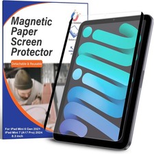 XIRON Magnetic Paper Screen Protector for iPad mini 6/7 A17 Pro, Matte Screen Pr