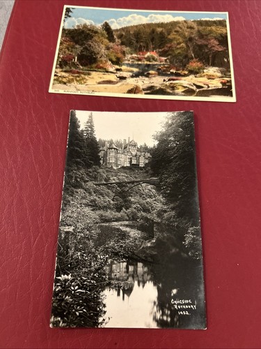 Cragside 1952 und Burnfoot Rothbury Northumberland Postkarten x 2