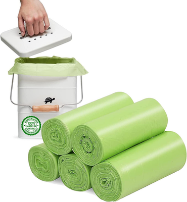 #ad 1.2 Gallon Small Biodegradable Trash Bags Compostable Liners 120 Count Green $10.73