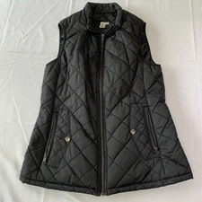 Miss Moly Missmoly Womens Black Sleeveless Vest Small 25” Long Polyester