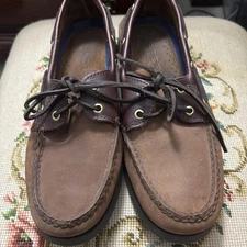 Sperry Nearly New Men's Authentic Original 2-Eye Boat Shoe Brown Leather 10.5M
