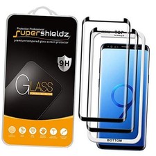  2 Pack Supershieldz Designed for Samsung Galaxy S9 Tempered Glass Screen