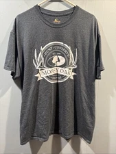 Mens Mossy Oak T Shirt Size XL Gray Hunt•Conserve• Graphic 