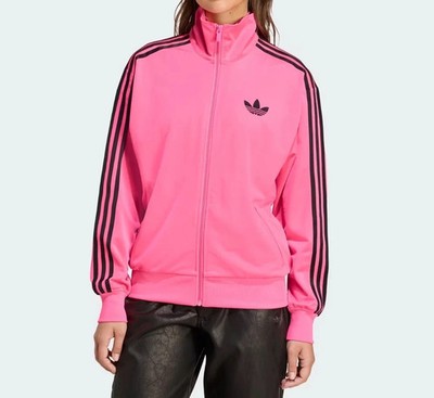 Adidas Womens SMALL Track Jacket Firebird Top JX7865 Lucid Pink
