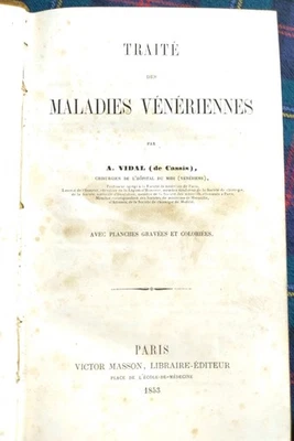 Livre Rare Ancien Traité Des Maladies Vénériennes A.Vidal 1853 . Paris - Photo 1/4