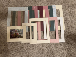 Lot Photo Mats 4 New 9 Used 8x10 Photos(11x14 Frame 10x13 Frame) 5x7 (8x10Frame)
