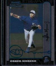 1999 Bowman Chrome - Orber Moreno #348 (RC) Signed Autographed Card