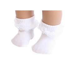 White color Socks with Lace 18" Doll Clothes Fits American Girl Doll