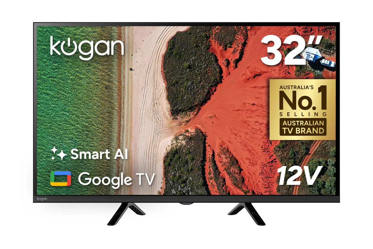 Kogan 32" LED Smart AI Google 12V TV (USB-C) - R98T, 32 Inch, TVs, TV & Home
