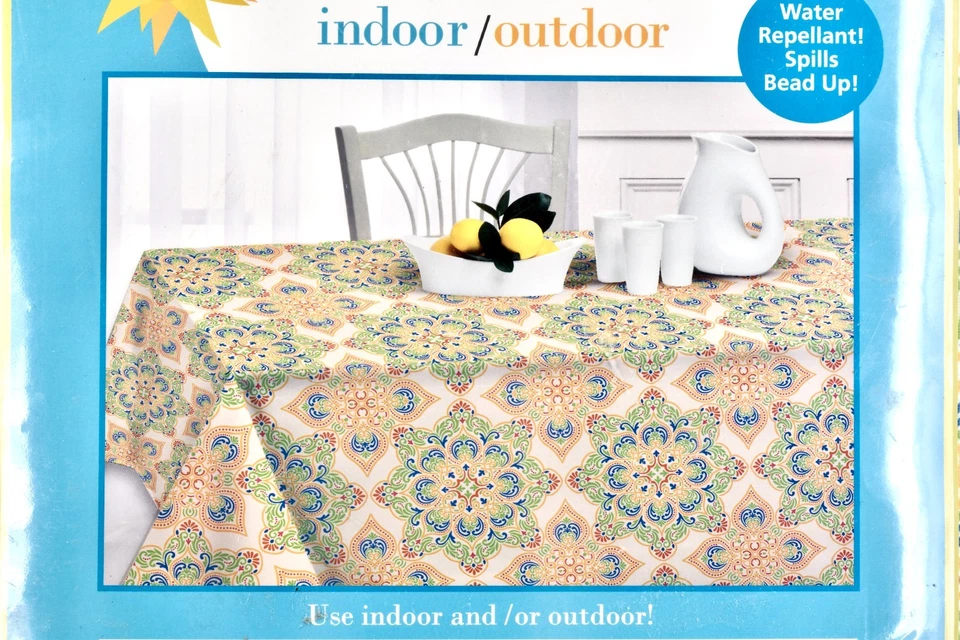 Bardwil Messia Umbrella Indoor/Outdoor Tablecloth,Zipper Hole,60"x84"polyester - Image 2 of 2