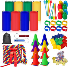 87 Pcs Carnival Outdoor Games Potato Sack Race Bags for Kids Adults Bean Bags Ri