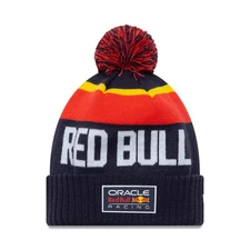 Red Bull Racing Wordmark Cuff Knit Beanie Hat Dark Blue