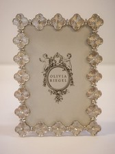 Olivia Riegel Crystal "Silver Clover" 4x6 Photo Frame