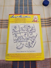 Aunt Martha's Embroidery Hot Iron Transfers #3553 Colonial Girl Tea Towel Motifs