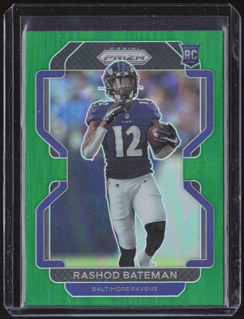 2021 Panini Prizm #340 Rashod Bateman Green Rookie