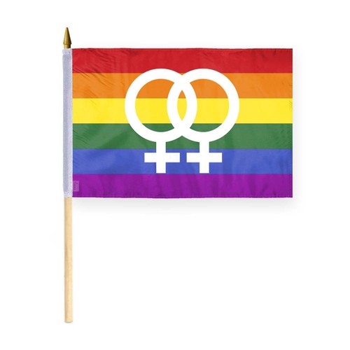 Doble bandera femenina - Impreso a una cara - Ojales de latón - Colores a prueba de decoloración - Imagen 12 de 15