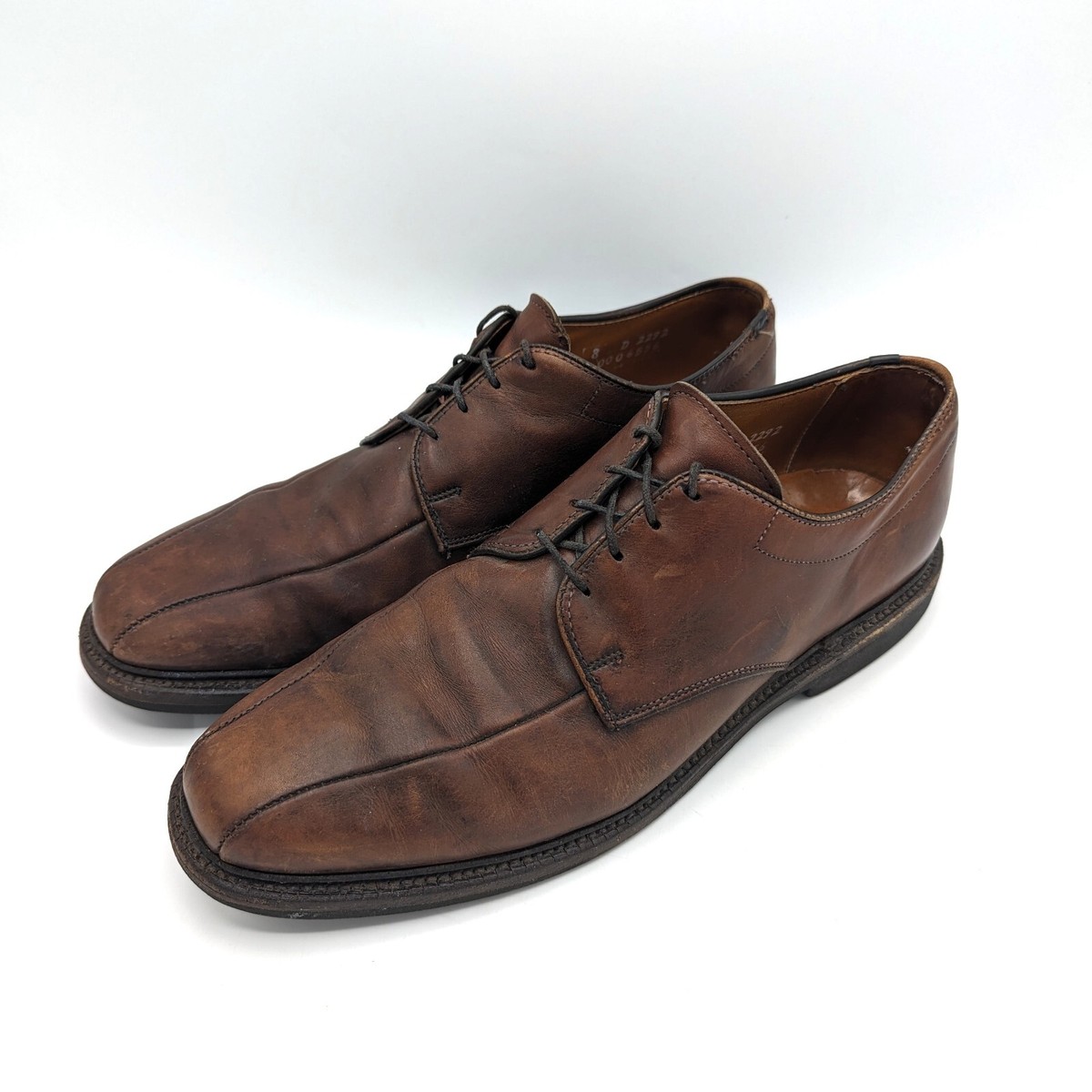 Allen Edmonds Mens Brown Warren Oxford Leather Lace up Shoe  display picture 1