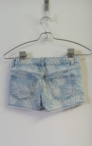 Crazy 8 Girls Shorts Floral Pint Blue Denim Size 7 - Picture 3 of 5