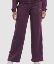 Reebok Womens Purple Pull-On Drawstring Tricot Track Pants Size L