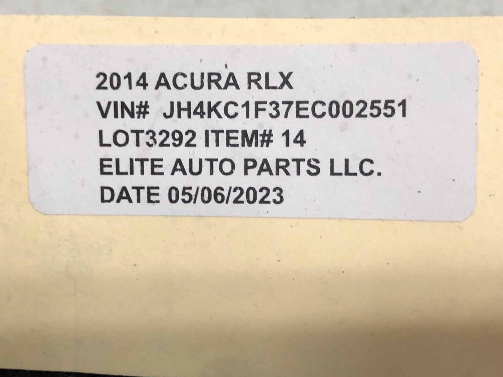 1420 ACURA RLX FUEL VAPOR CHARCOAL CANISTER TANK ASSEMBLY, OEM LOT3292 eBay