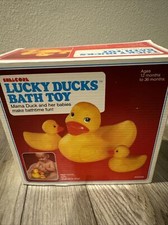 Rare Vintage Classic Vinyl Toys 1985 Shelcore Lucky Ducks Bath Toy