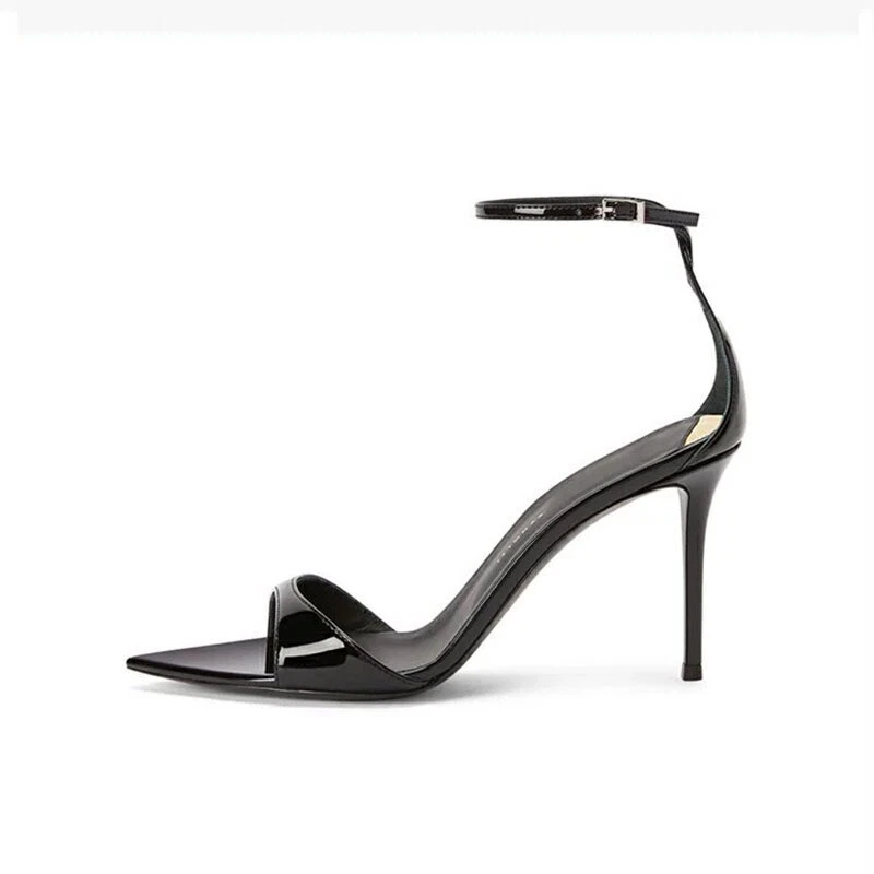 Sexy zapatos de tacón alto de aguja con punta de verano sandalias formales talla Foto 2 de 4