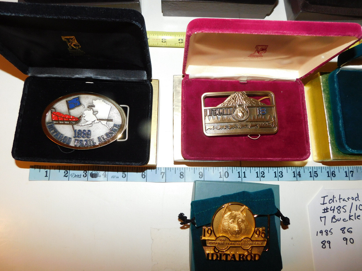 Alaska Iditarod Trail Committee Belt Buckle Sled Dog Race #485/1049 Lot of 7 View 5