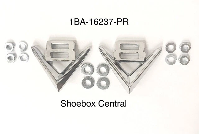 Ford V8 1952 1953 guardabarros emblema insignias nuevo Foto 3 de 4