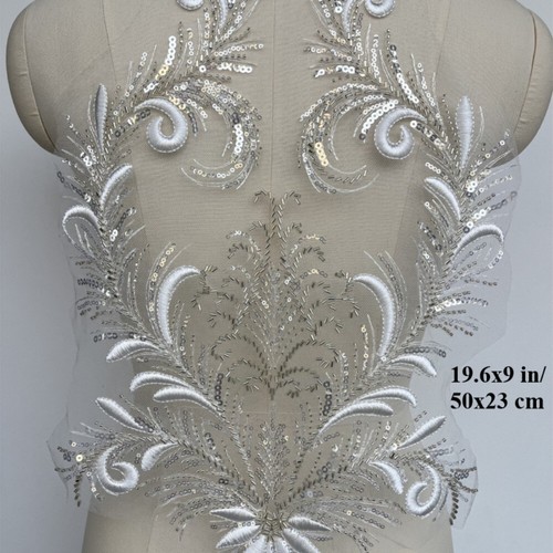 1x Große Blumen Bestickte Applikation Patch Spitze Rückseite Brustgarnituren Zum Selbermachen - Bild 4 von 6