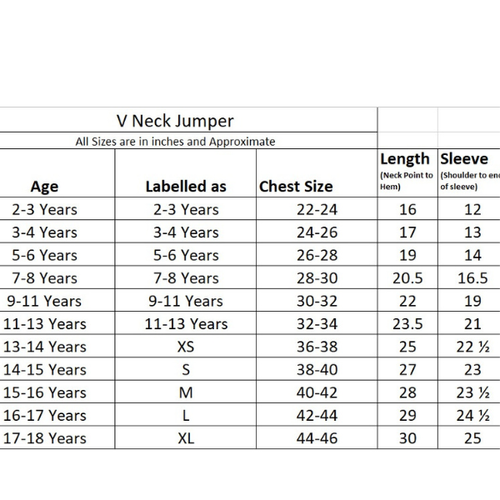 Boys\Unisex V-Neck School Uniform Jumper Soft & Durable Long Lasting Sweatshirt - Picture 2 of 16