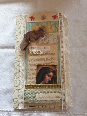 Klappkarte Shabby Vintage Handarbeit sizzix Tim Holtz Stampin up