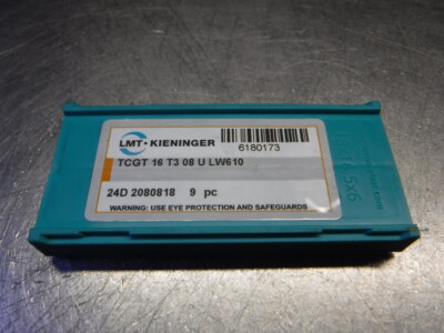 LMT.Kieninger Carbide Turning Inserts QTY10 TCGT 16 T3 08 U LW610 (LOC908B)