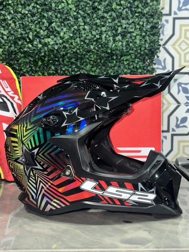 LS2 SUBVERTER SUPER COLLIDER MX OFFROAD DIRT HELMET GLOSS HOLLOW-BURST DOT/ECE - Picture 3 of 7