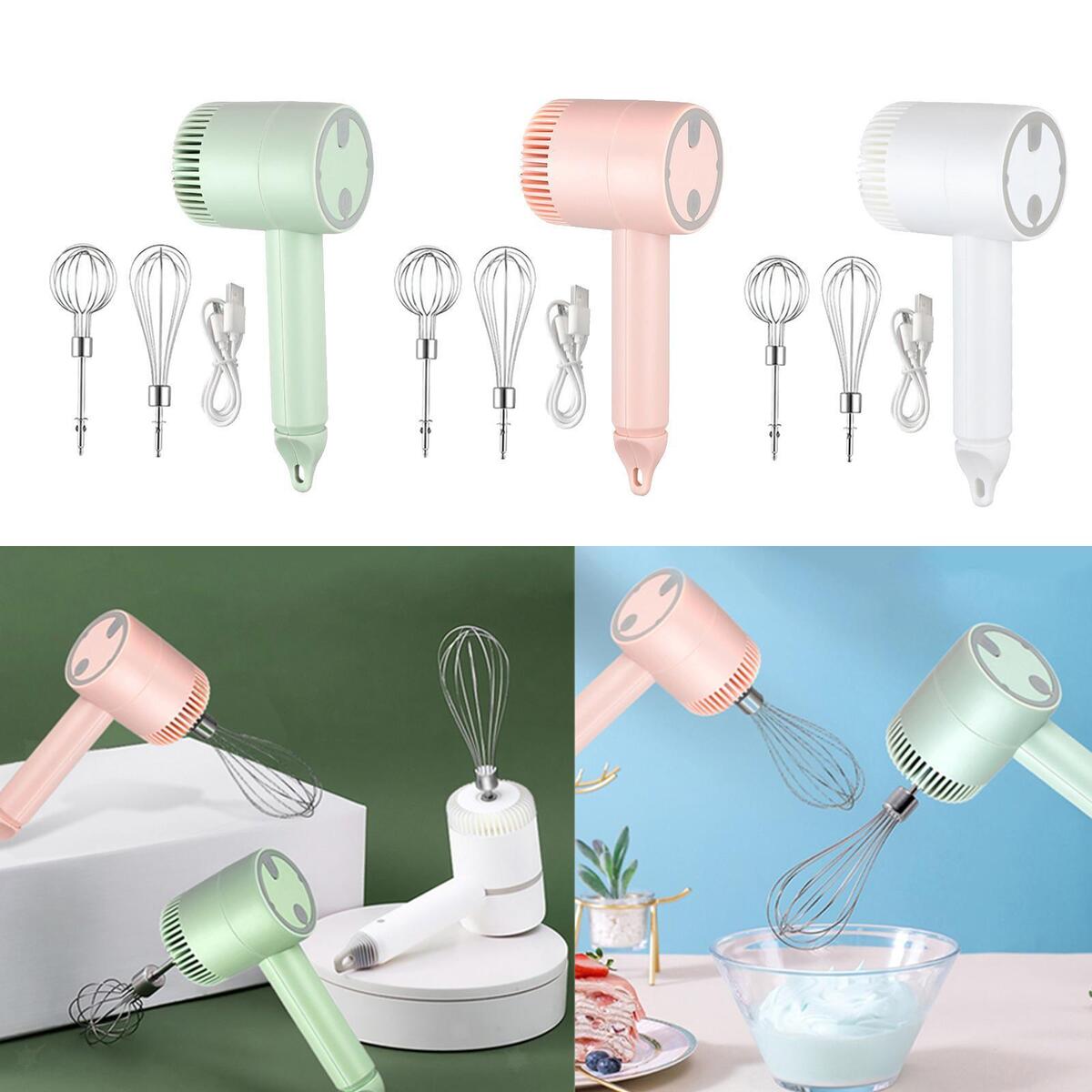 Mini Hand Mixer Battery Operated Wireless Automatic Lightweight Portable Egg