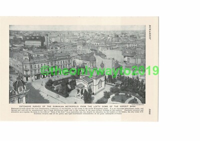 View from Deposit Bank, Bukarest (Bucharest), Romania, Book Illustration, c1920