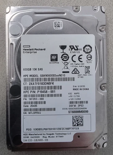 597609-003 - HPE 600GB 10K 6G SAS SFF DP Disk Drive for Servers