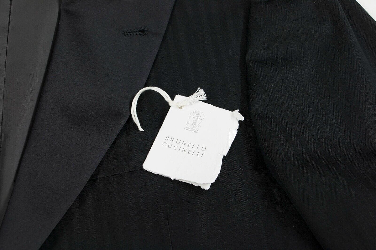 NWT $5495 Brunello Cucinelli Men's 2Piece Herringbone Tuxedo