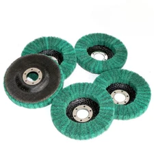 4-1/2" 115mm Green Nylon Fiber Polishing Wheel Type 27 for Die Grinder 180 Grit