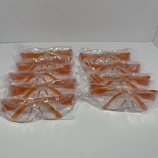 Safety Glasses With Orange Frame 9 Pairs