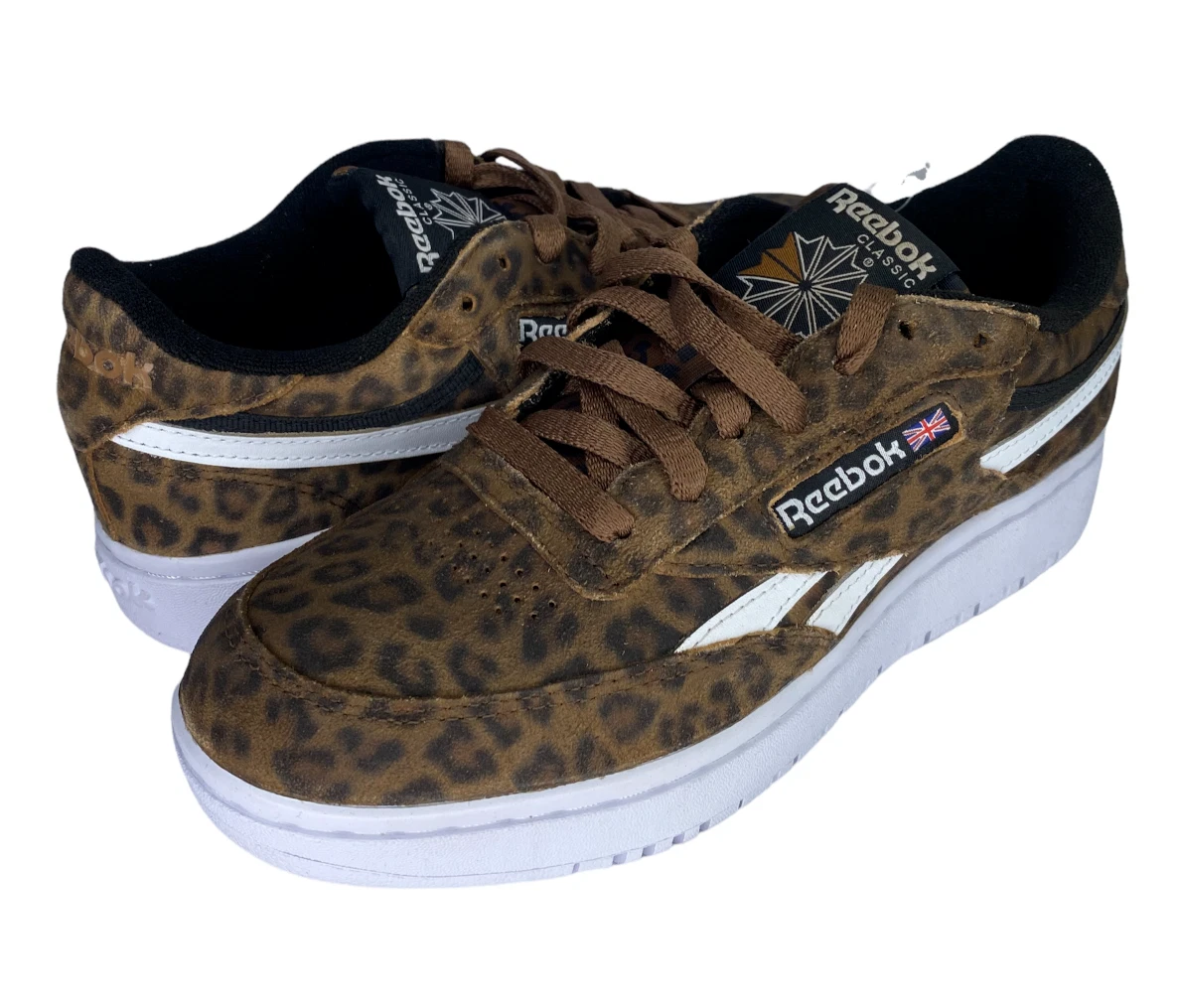 S2B1 Reebok Club C Double Revenge Leopard Platform Sneaker Women s