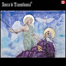angel art sacred painting contemporary saint religion christianity orthodox dove